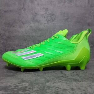 ADIDAS Adizero Big Mood Football Cleats Mens Size 13 Solar Green Silver‎ GX7891